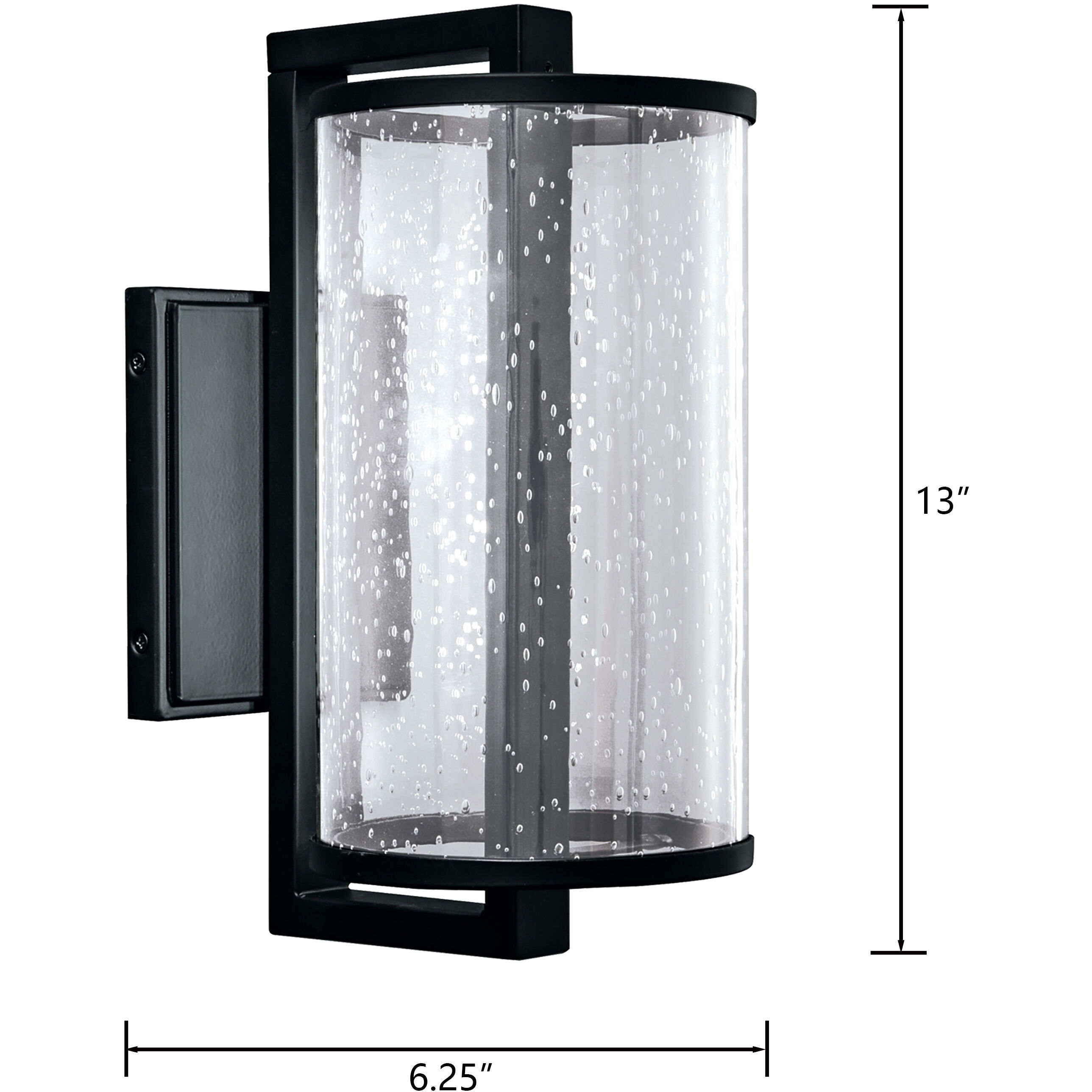 Candela LED 13 inch Matte Black Outdoor Wall Sconce