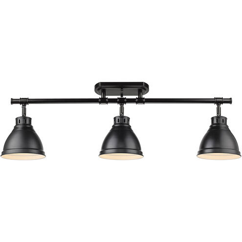 Duncan 3 Light 35 inch Matte Black Semi-flush Ceiling Light, Track Light