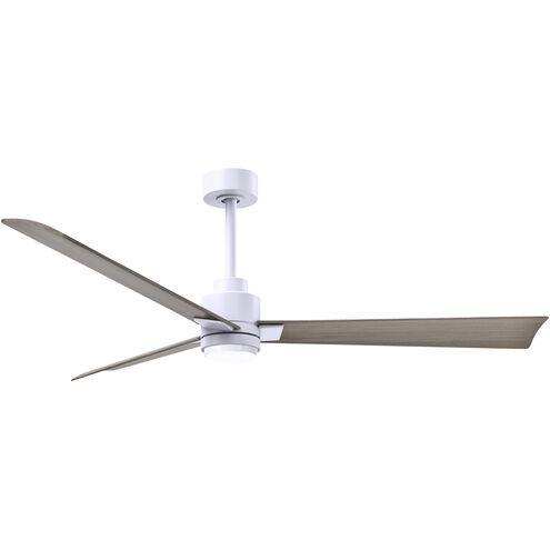Atlas Alessandra-LK 56 inch Matte White with Gray Ash Blades Indoor/Outdoor Ceiling Fan