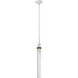 Zigrina 1 Light 5.13 inch Matte White with Aged Brass Pendant Ceiling Light