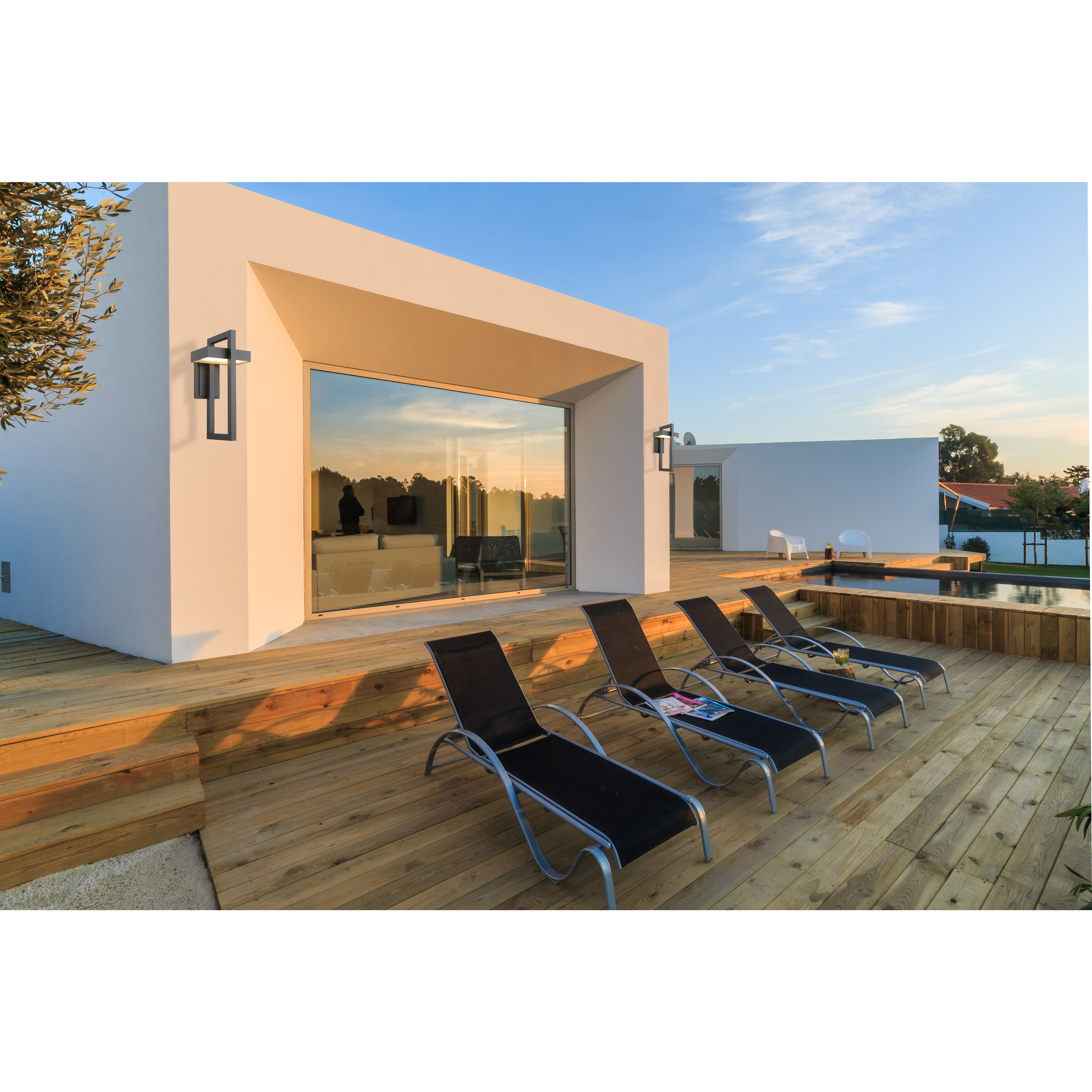 Luttrel LED 18 inch Black Outdoor Wall Light