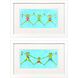 Summer Splash Blue and Green and Multi Framed Art, Propac