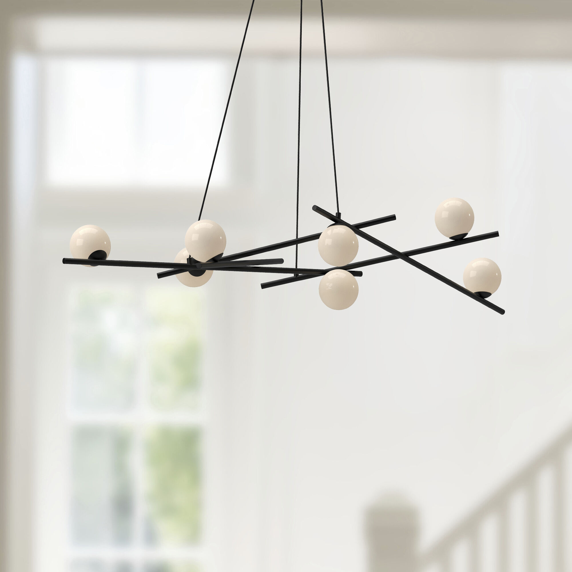 Amara LED 16.5 inch Black Chandelier Ceiling Light