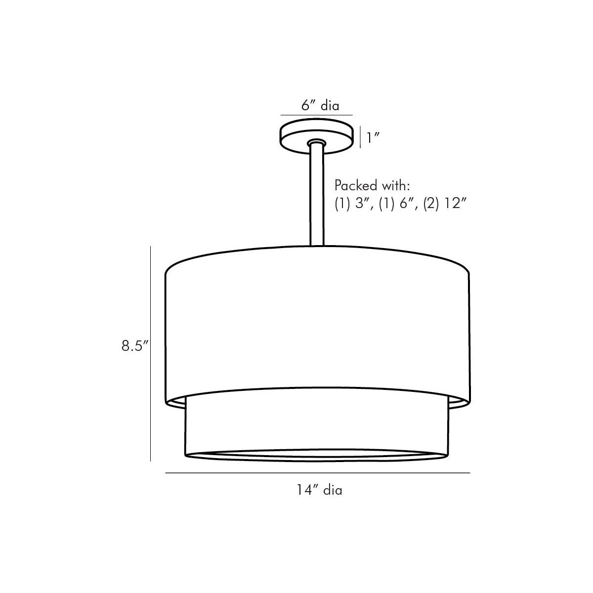 Nolan 3 Light 14 inch Antique Brass Mini Pendant Ceiling Light