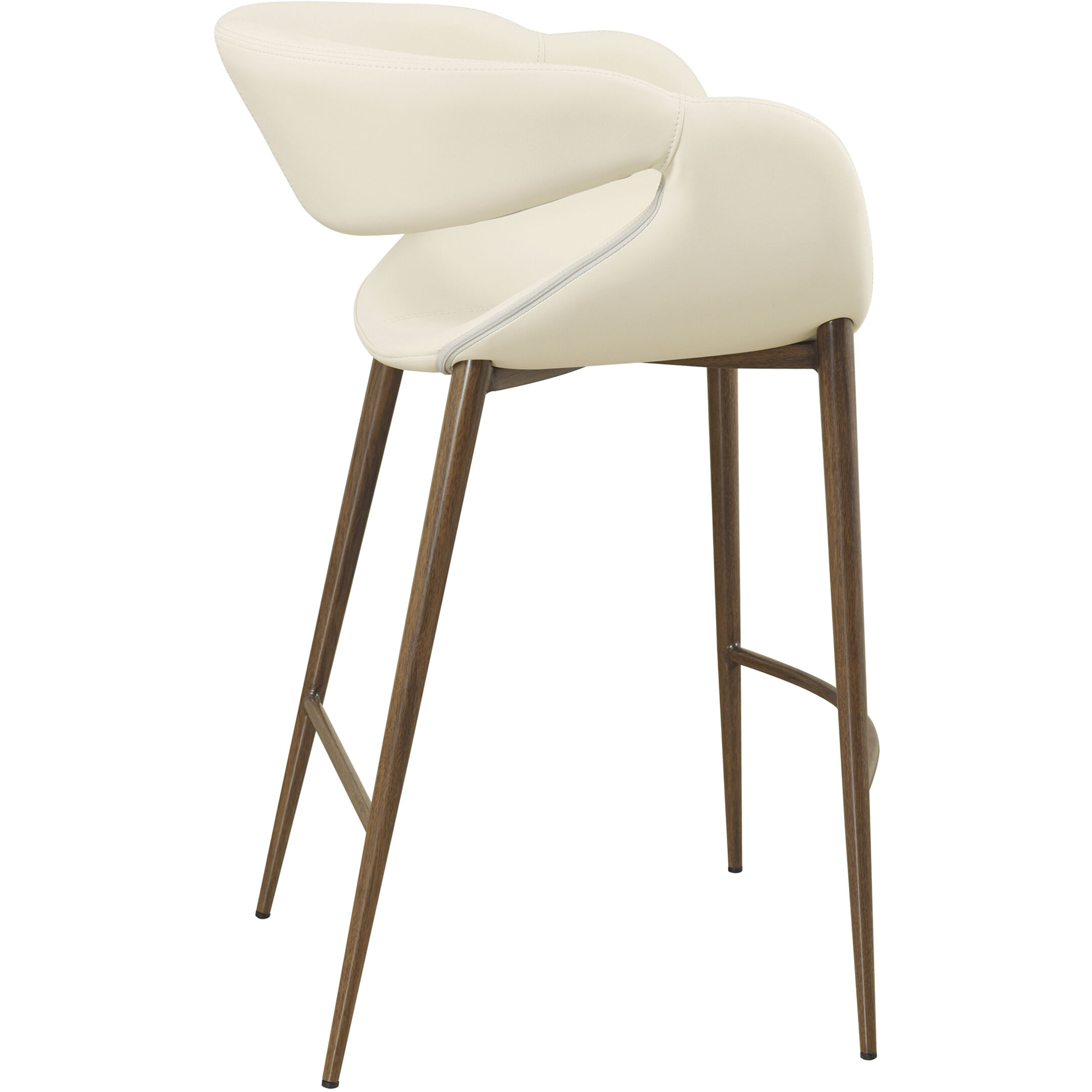 Joshua 35.4 inch Walnut and Cream Counter Stool