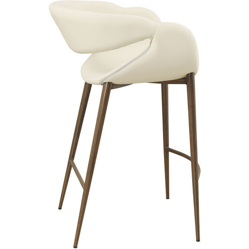 Joshua 35.4 inch Walnut and Cream Counter Stool