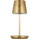 Sean Lavin Nevis 10.5 inch 2.4 watt Hand Rubbed Antique Brass Rechargeable Table Lamp Portable Light