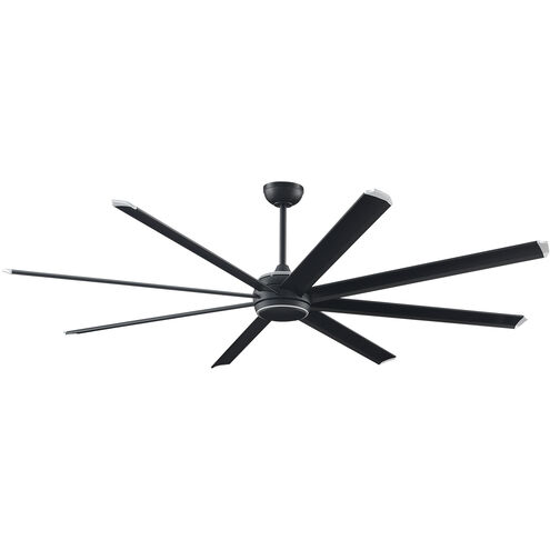 Stellar Black and Silver Accents 39 inch Set of 8 Fan Blades in Black with Silver Tip