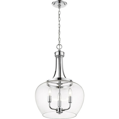 Joliet 3 Light 15.75 inch Chrome Pendant Ceiling Light