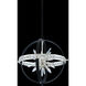 Angelo 6 Light 23 inch Matte Black with Polished Silver Pendant Ceiling Light