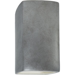 Ambiance Rectangle LED 7.25 inch Antique Silver Wall Sconce Wall Light, Large