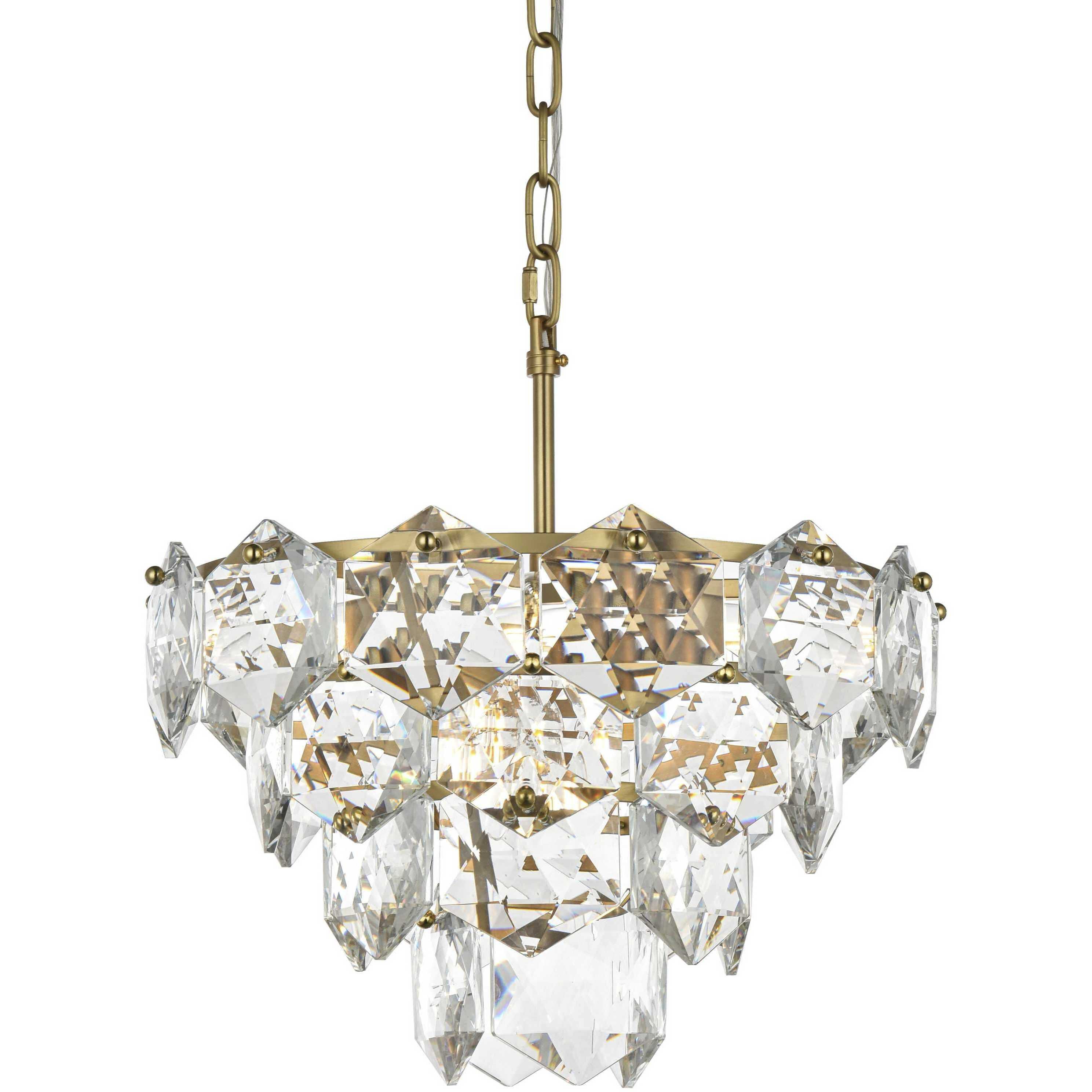 Adaline 6 Light 16 inch Satin Gold Chandelier Ceiling Light