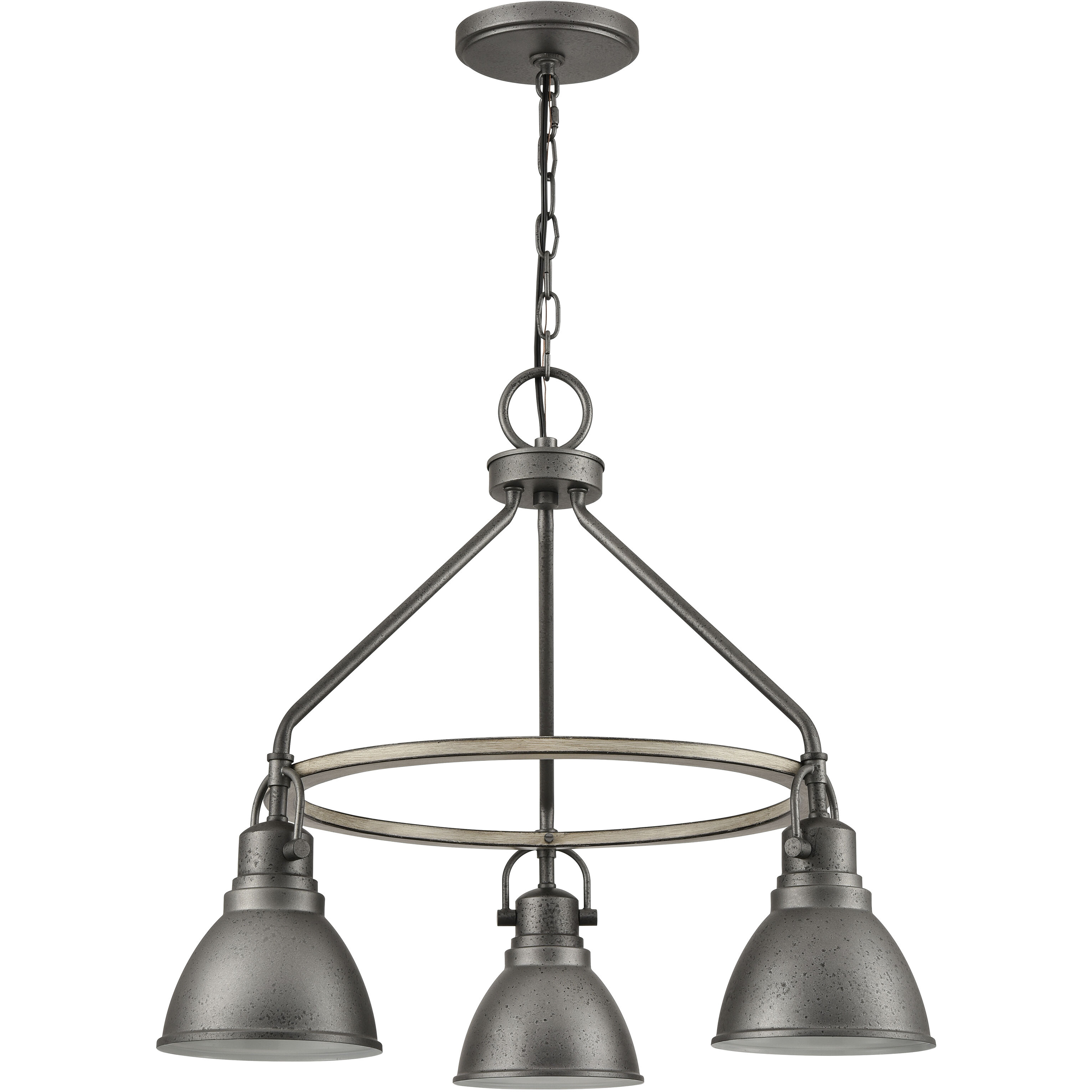 North Shore 3 Light 24 inch Iron with Palisade Gray Outdoor Pendant