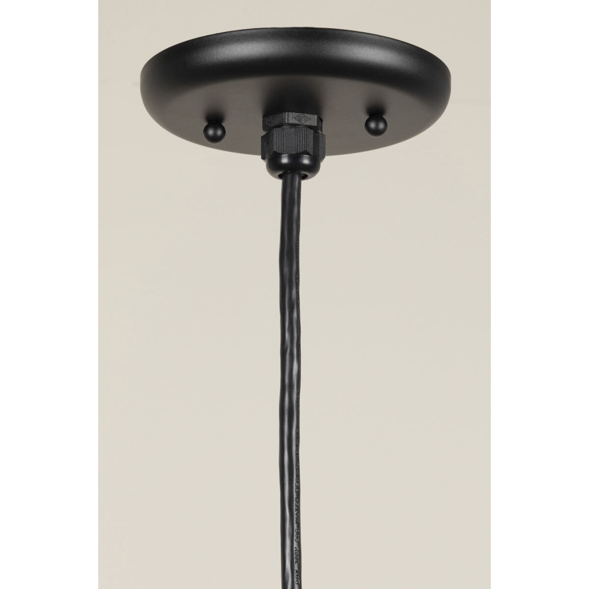 Ventura 1 Light 16 inch Matte Black Pendant Ceiling Light, RLM Essentials