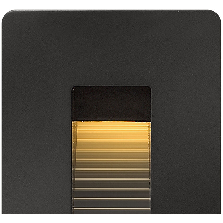 Hardy Island Luna 120v 4.00 watt Satin Black Landscape Step Light in 2700K, Vertical