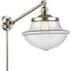 Large Oxford 20 inch 3.50 watt Polished Nickel Swing Arm Wall Light, Franklin Restoration
