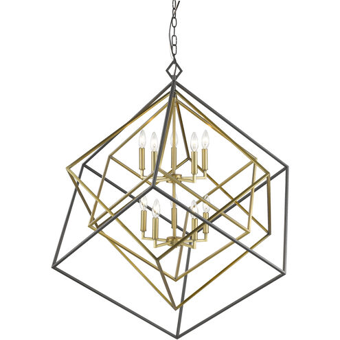 Euclid 10 Light 41.5 inch Olde Brass and Bronze Chandelier Ceiling Light