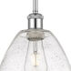 Ballston Dome LED 9 inch Polished Chrome Mini Pendant Ceiling Light in Seedy Glass
