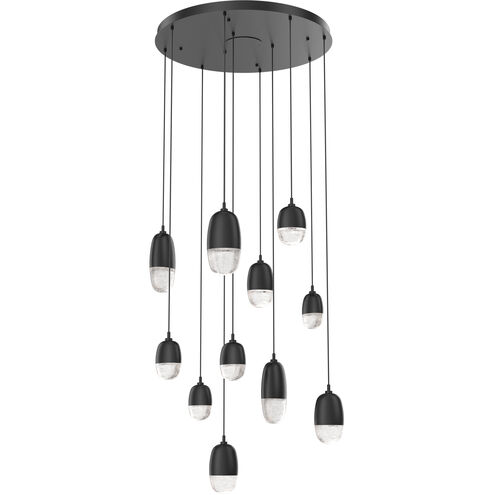 Pebble LED Matte Black Chandelier Ceiling Light, Multi-Port