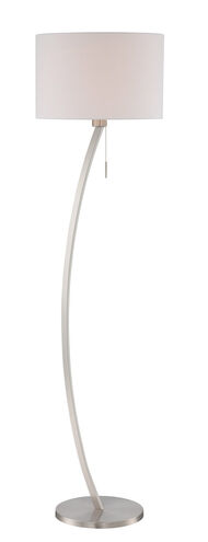 Lilith 61 inch 100.00 watt Satin Chrome Floor Lamp Portable Light