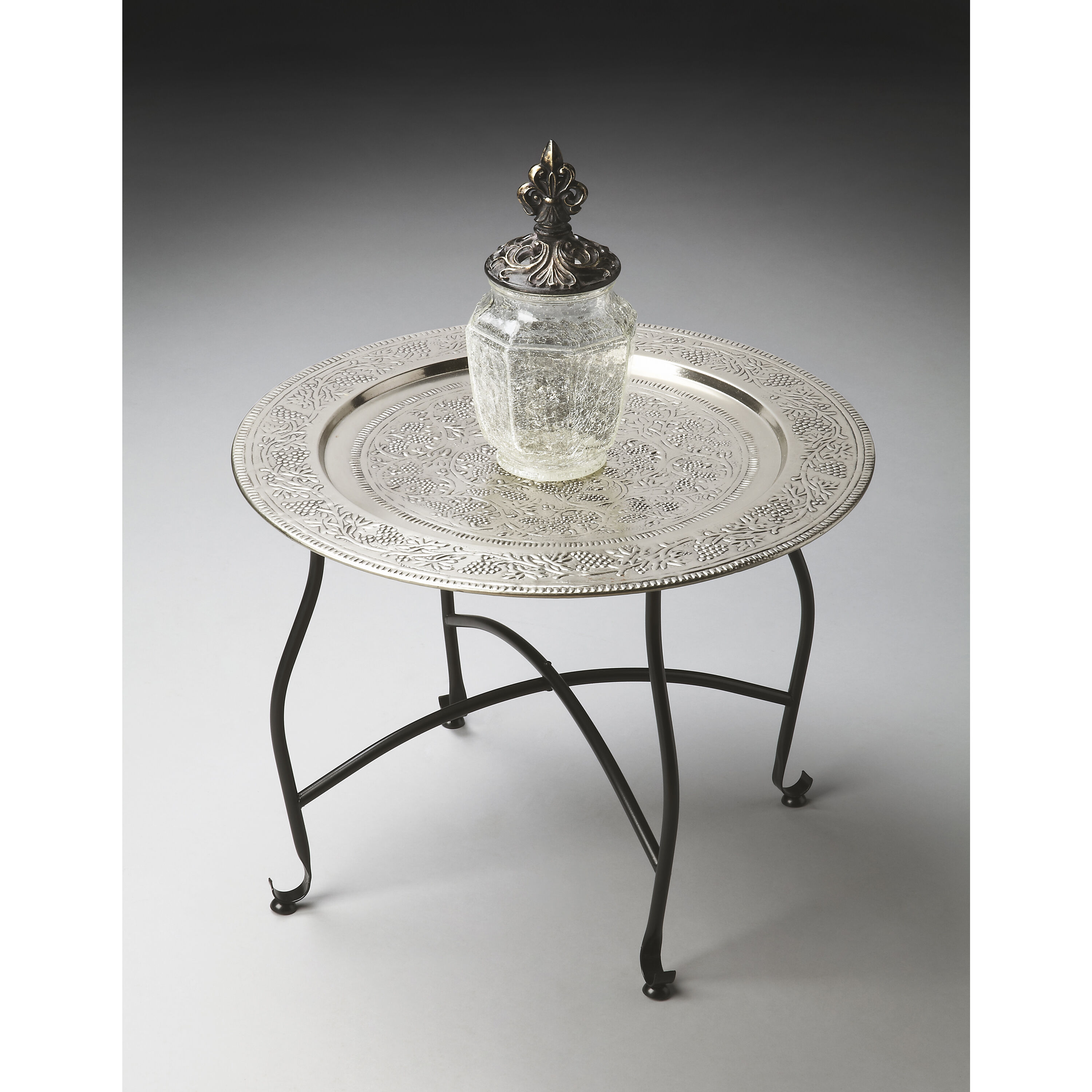 Agadir Metal 22 X 22 inch Metalworks Serving Table
