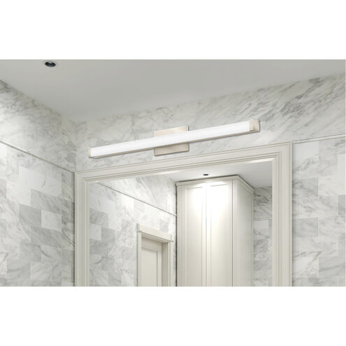 FMVCSL Square LED 33 inch Brushed Nickel Vanity Light Wall Light