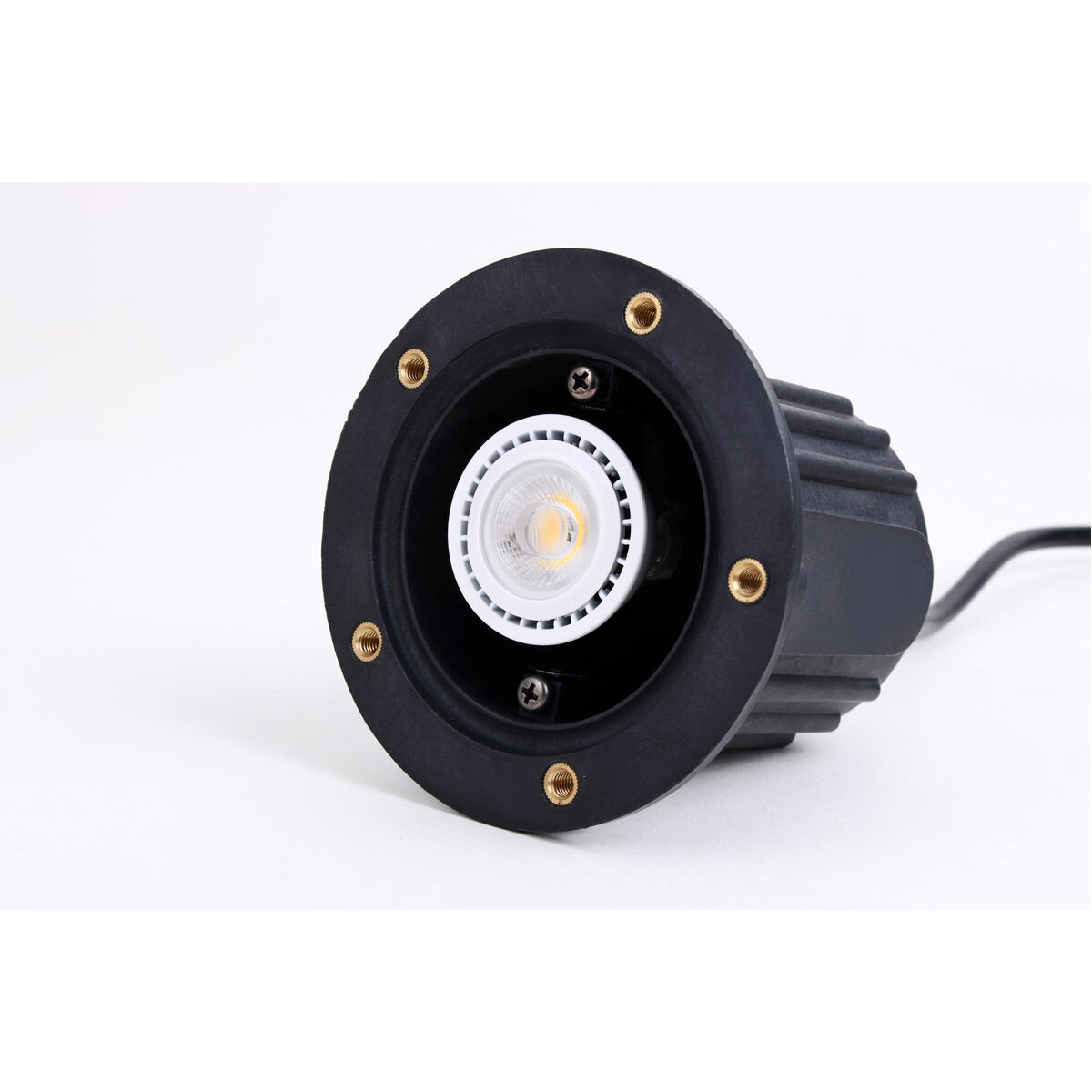 Aera 50.00 watt Antique Brass Landscape Well Light, with Integrated Canopy