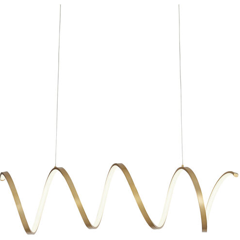 Synergy LED 41.75 inch Antique Brass Linear Pendant Ceiling Light