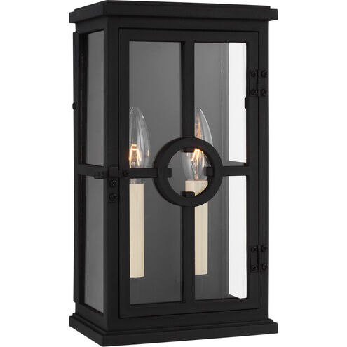Belleville 2 Light 12.13 inch Textured Black Outdoor Wall Lantern, Small