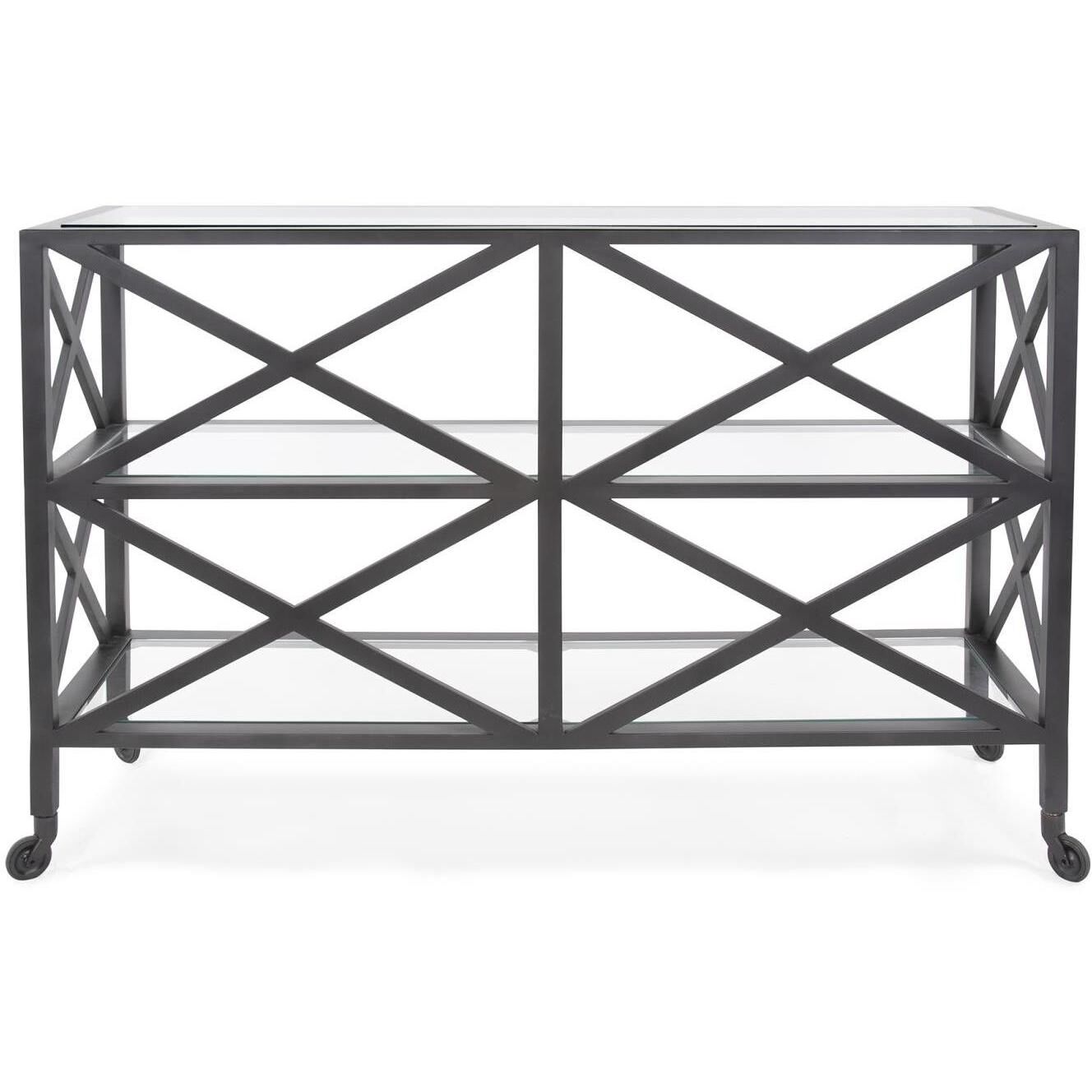 Doshi 51 inch Matte Black Rolling Console