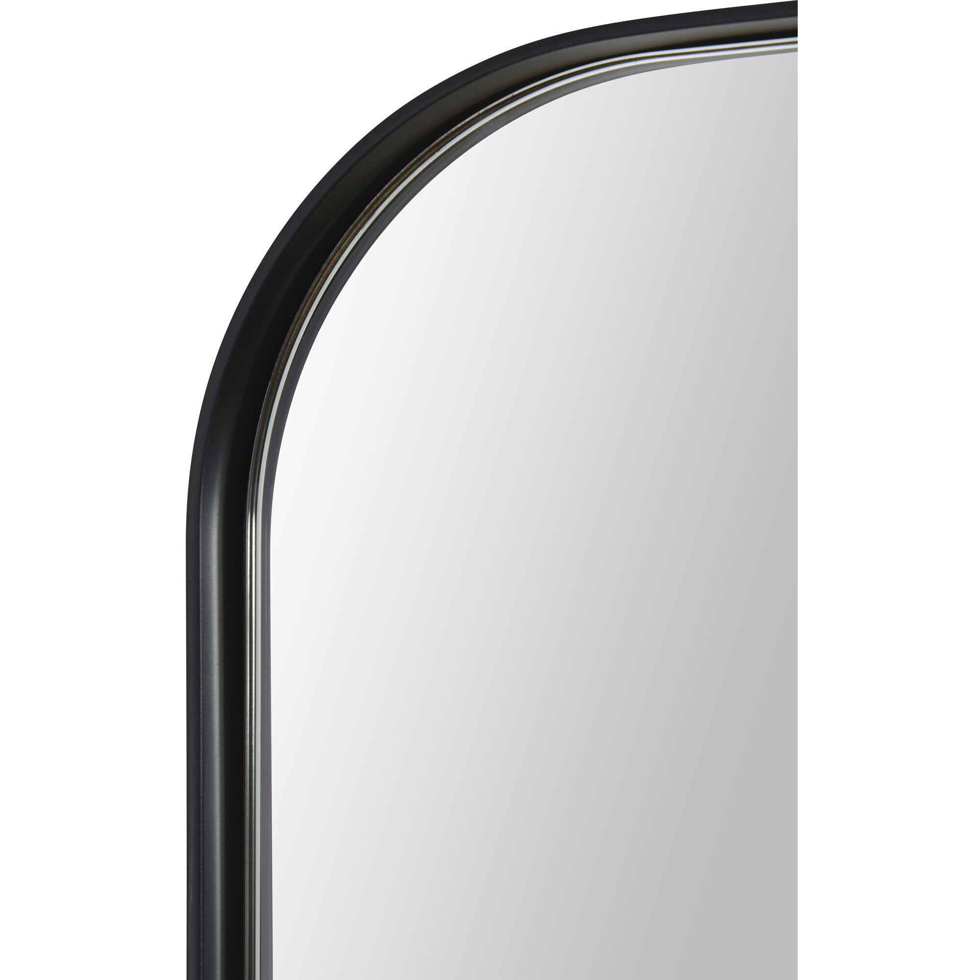 Glencoe 36 X 24 inch Matte Black and Clear Mirror