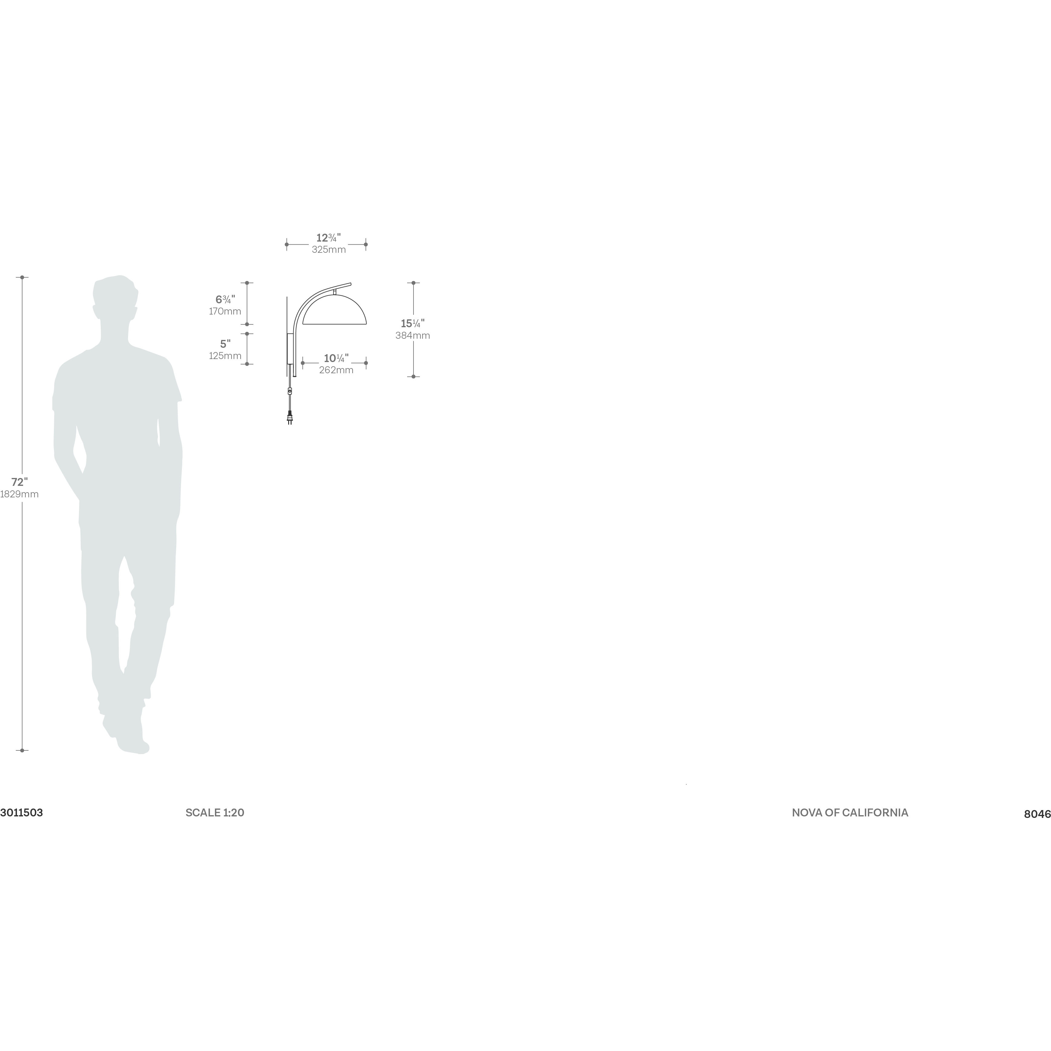 Domus Wall Sconce Wall Light in Gunmetal and Matte Black