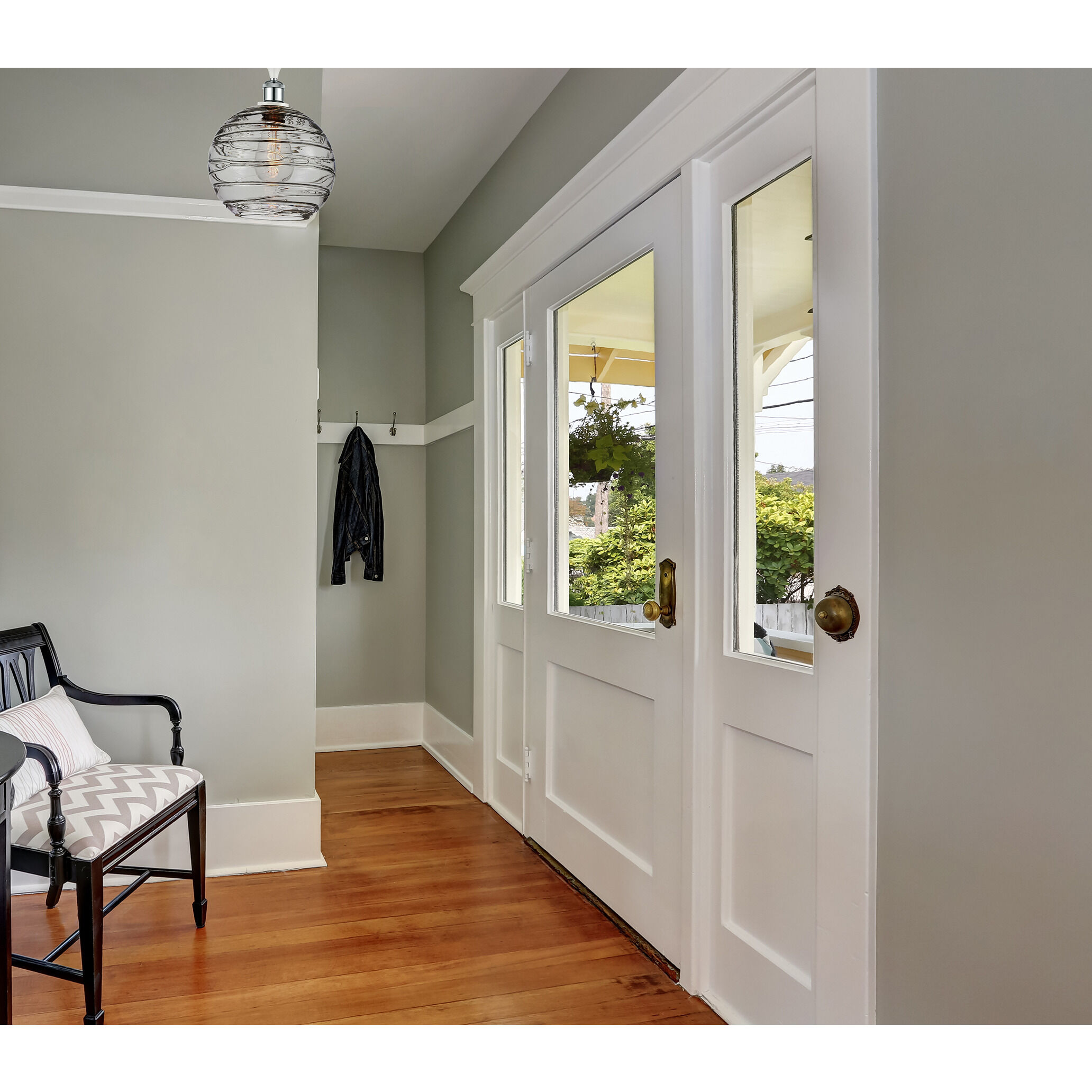 Ballston Large Deco Swirl 1 Light 10 inch White and Polished Chrome Semi-Flush Mount Ceiling Light, Ballston