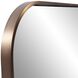 Milo 36 X 24 inch Brass Mirror