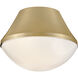 Haddie LED 11 inch Lacquered Brass Foyer Light Ceiling Light, Flush Mount