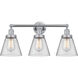 Cone 3 Light 24.5 inch Polished Chrome Bath Vanity Light Wall Light