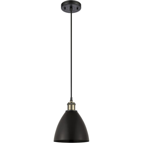 Ballston Dome LED 7.5 inch Black Antique Brass Mini Pendant Ceiling Light