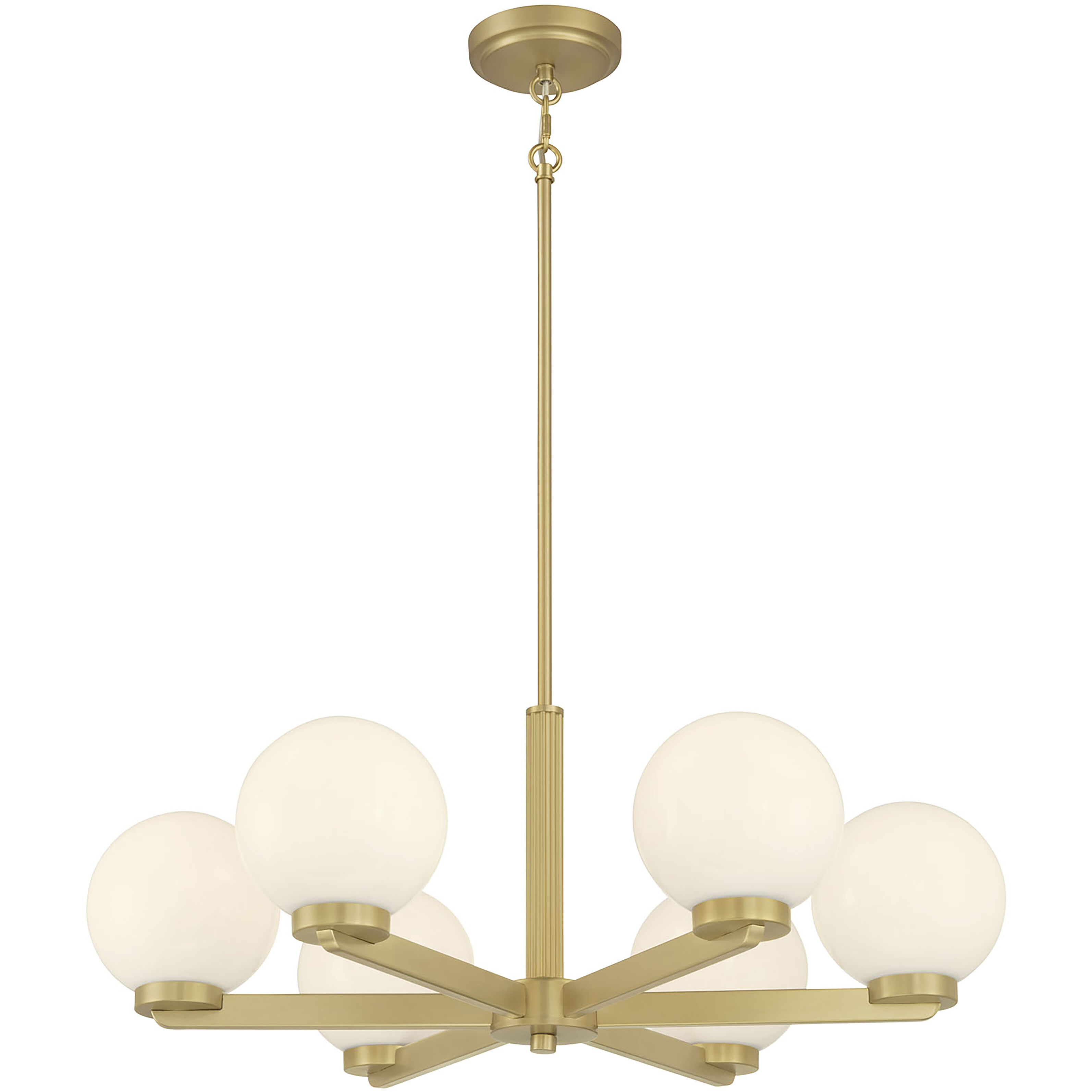 Ardeva 6 Light 28 inch Vintage Brass Chandelier Ceiling Light