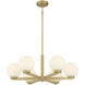 Ardeva 6 Light 28 inch Vintage Brass Chandelier Ceiling Light