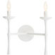 Julie 2 Light 14 inch White Gesso Sconce Wall Light