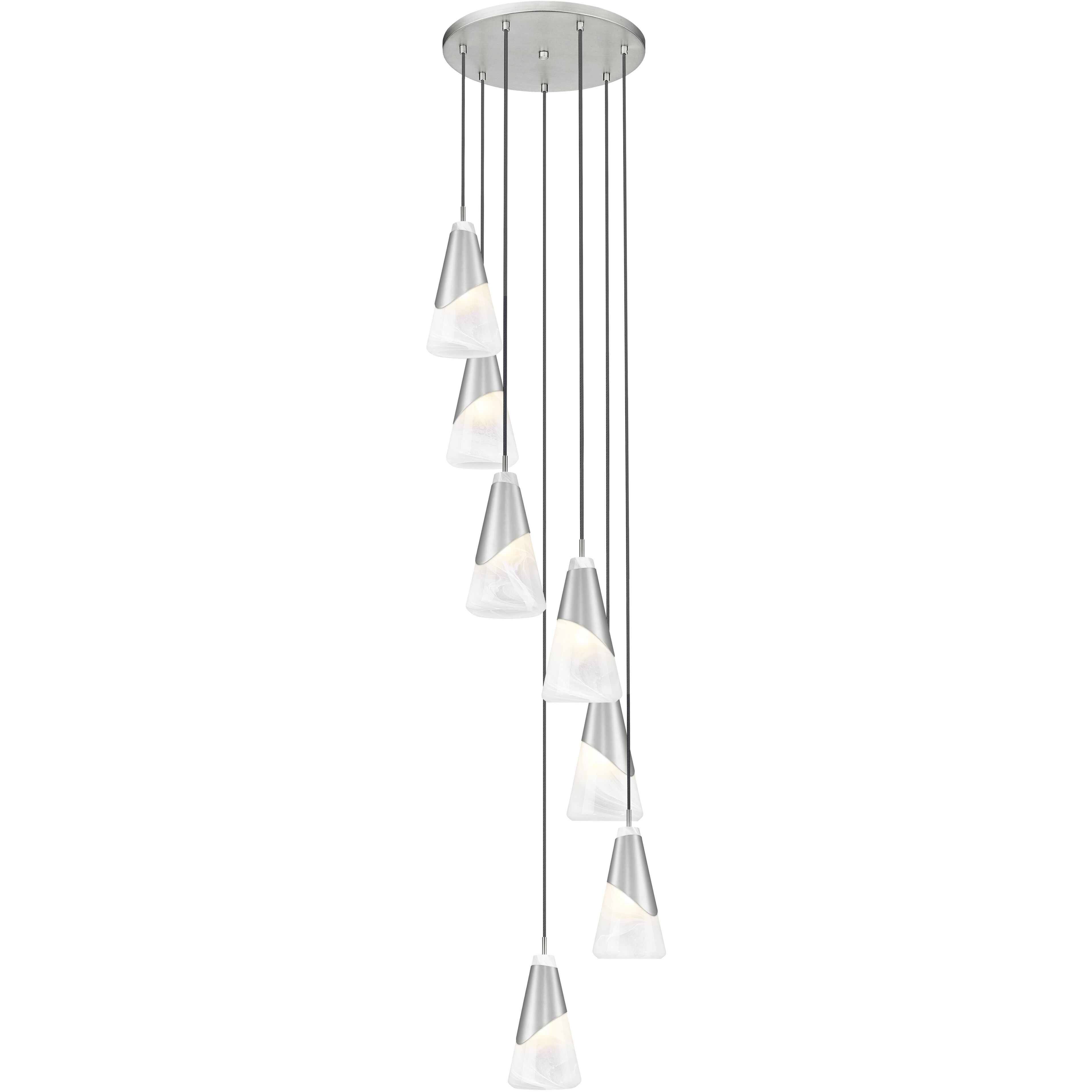 Aimie 7 Light 18 inch Brushed Nickel Chandelier Ceiling Light