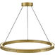 Althea LED 38 inch Lacquered Brass Chandelier Ceiling Light