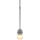 Titan 1 Light 4 inch Matte Chrome Large Pendant Ceiling Light