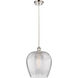 Ballston Norfolk LED 11.75 inch Polished Nickel Mini Pendant Ceiling Light in Clear Glass, Silver