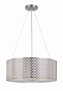 Netto 3 Light 20 inch Polished Steel Pendant Ceiling Light