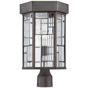 Kingsley 1 Light 17 inch Aged Bronze Patina Outdoor Post Lantern