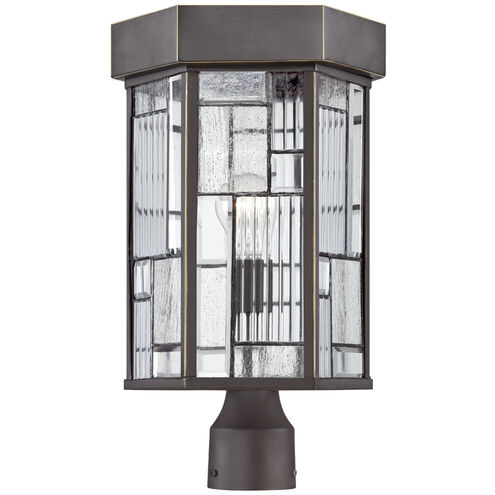 Kingsley 1 Light 17 inch Aged Bronze Patina Outdoor Post Lantern