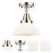 Franklin Restoration Caden 1 Light 8 inch Polished Nickel Flush Mount Ceiling Light in Matte White Glass