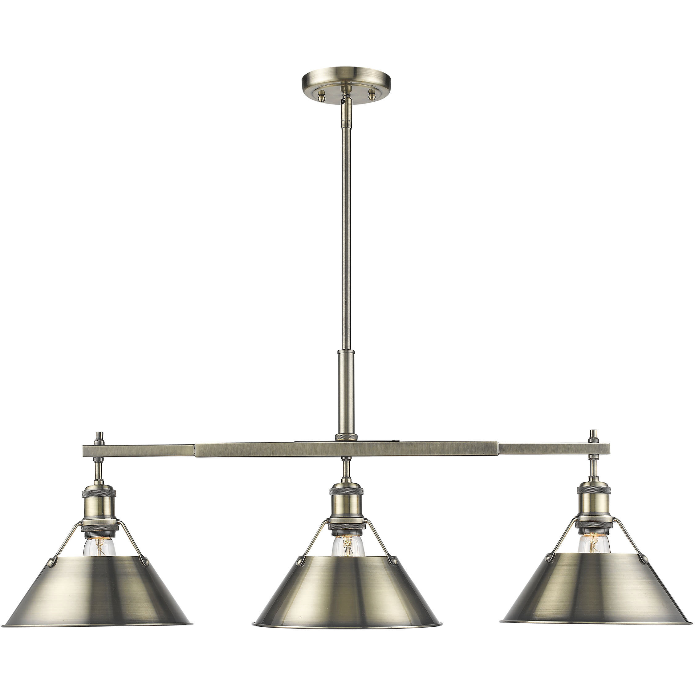 Yep Orwell Island Light Ceiling Light in Aged Brass