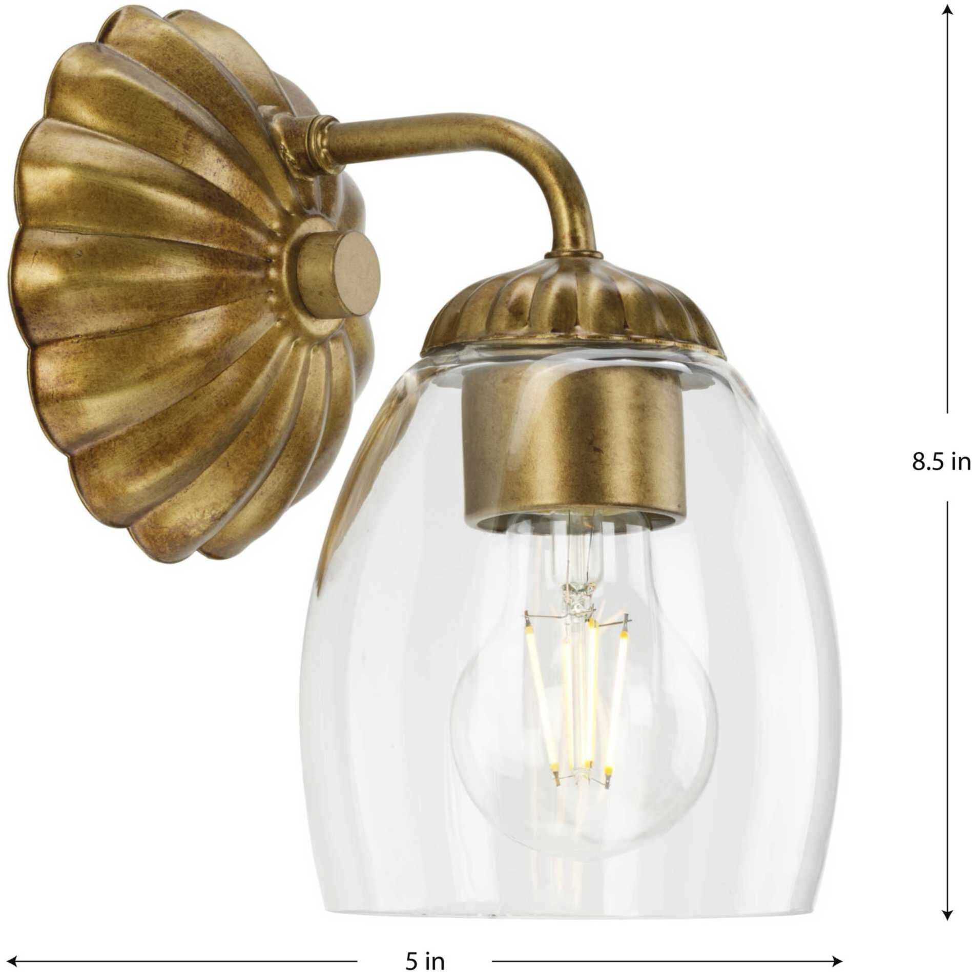 Quillan 1 Light 5 inch Gold Ombre Bathroom Vanity Light Wall Light